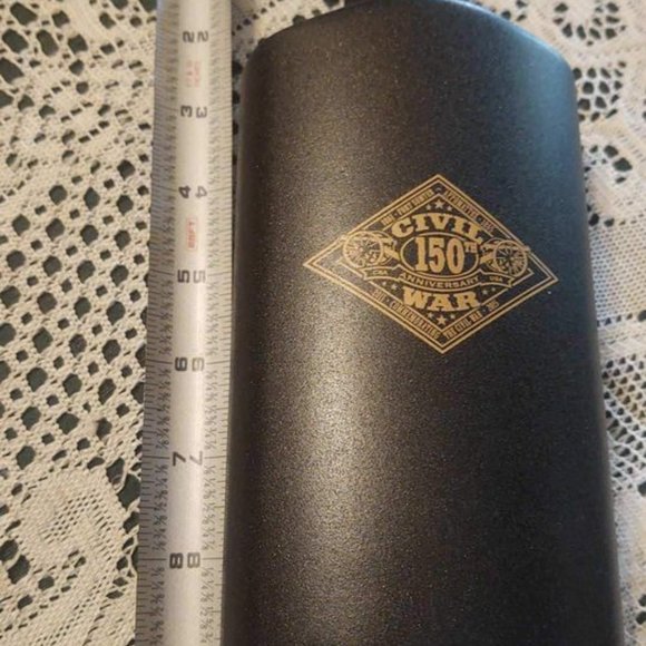 Promotional Civil War Black Flask with Threaded Lid and Clip - Picture 2 of 8